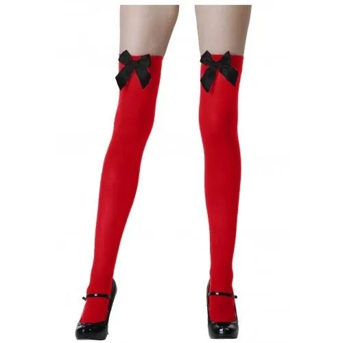 Thing Kniekousen Tiroler Rood Met Zwarte Strik