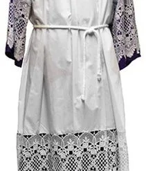 Overig Habijt Broekrok Paars/Wit (met Knopen)