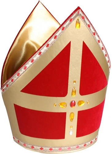 Overig Mijter Sinterklaas Stefan TV Katoen Fluweel Rood