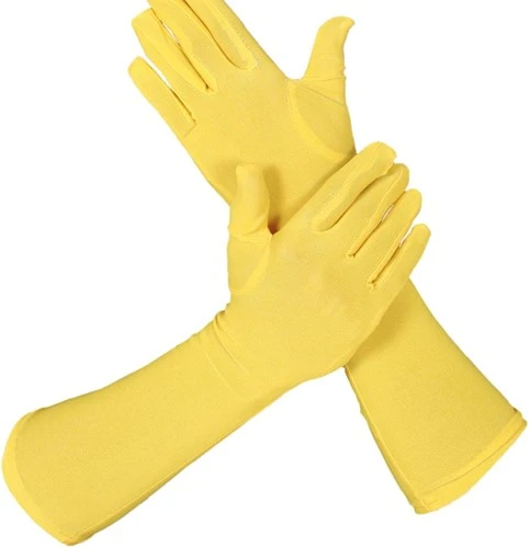 Overig Piet Handschoenen Lang Geel (42cm)