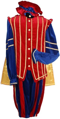 Overig Pietenkostuum Marbella Fluweel Katoen Blauw/Rood