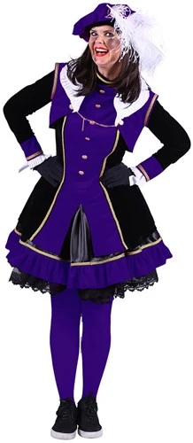 Overig Pietenpak 'Graciosa' Voor Dames Paars/Zwart