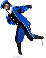 Overig Pietenpak Fluweel Polyester Blauw/Zwart - Image 5