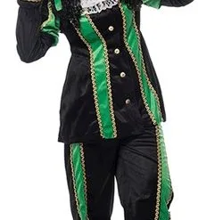 Overig Pietenpak Pieternel Zwart/Groen Luxe Voor Dames