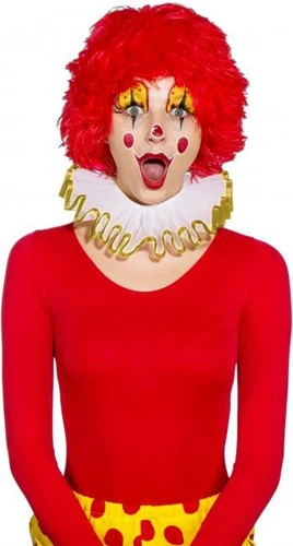 Overig Witte Tule Kraag Met Gouden Rand