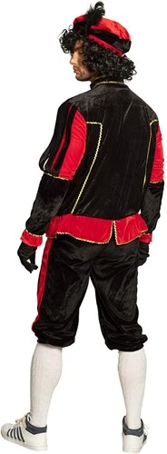 Overig Zwarte Pietenkostuum Voor Volwassenen Zwart Met Rood - Image 5