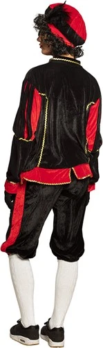 Overig Zwarte Pietenkostuum Voor Volwassenen Zwart Met Rood - Image 3